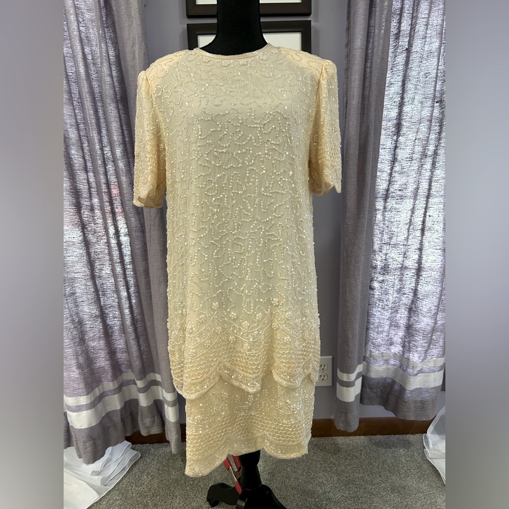 Vintage Brillante by J.A. Beaded Dress